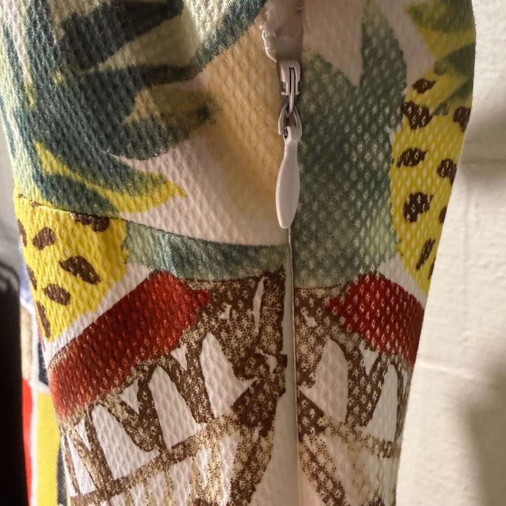 Havana Cuba Scenic Print Sleeveless Shift Dress Multi Color Classic Car Resort - Picture 9 of 10